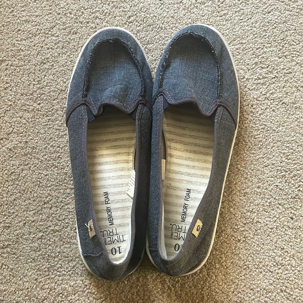 Navy casual dress shoes, memory foam